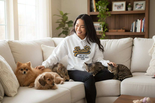 Bestie Fur Friend Dog Mom Hoodie – Cozy Dog Lover Sweatshirt Gift - WJMAPPAREL.COM