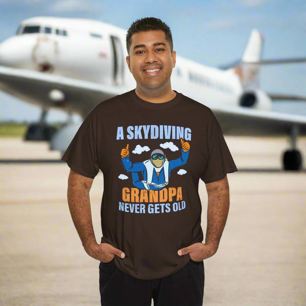 Skydiving Grandpa Never Gets Old  t-shirt helps you experience the