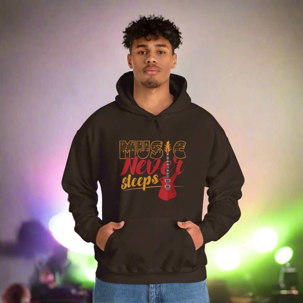 Music Never Sleeps Hoodie – Musician & DJ Sweatshirt Gift - WJMAPPAREL.COM