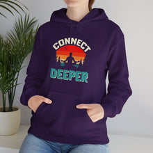 Connect Deeper hooded sweatshirt features a classic pullover design