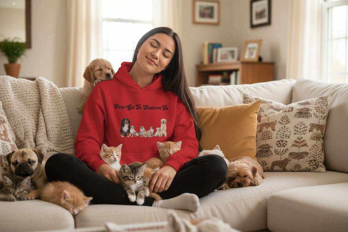 Pets Go To Heaven Hoodie – Dog & Cat Memorial Sympathy Gift Tee - WJMAPPAREL.COM