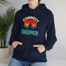 Connect Deeper hooded sweatshirt features a classic pullover design
