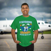 Skydiving Grandpa Never Gets Old  t-shirt helps you experience the