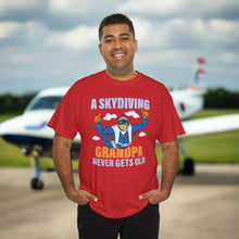 Skydiving Grandpa Never Gets Old  t-shirt helps you experience the