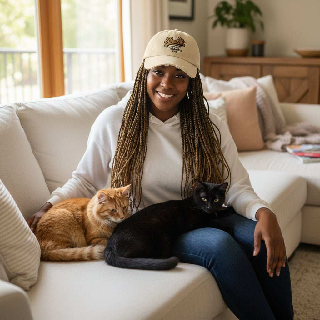 Bestie Fur Friend Dog Mom Hat – Funny Dog Lover Distressed Baseball Cap - WJMAPPAREL.COM