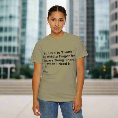 Middle Finger “Being There” T-Shirt – Funny Sarcastic Graphic Tee Gift - WJMAPPAREL.COM