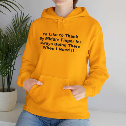 Middle Finger “Being There” Hoodie – Funny Sarcastic Graphic Hoodie Gift - WJMAPPAREL.COM