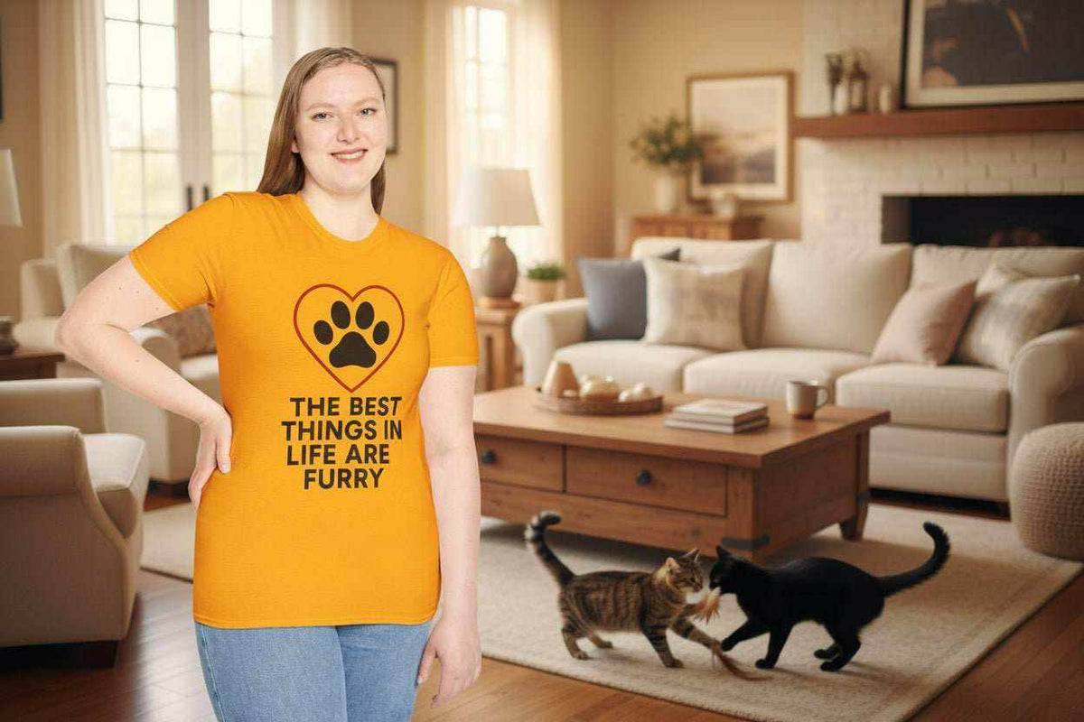 Best Things in Life Are Furry T-Shirt – Funny Dog & Cat Lover Gift Tee - WJMAPPAREL.COM