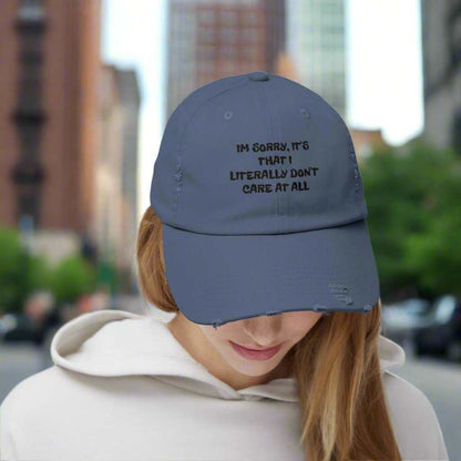 Don’t Care At All Dad Hat – Funny Sarcastic Adjustable Cap Gift - WJMAPPAREL.COM