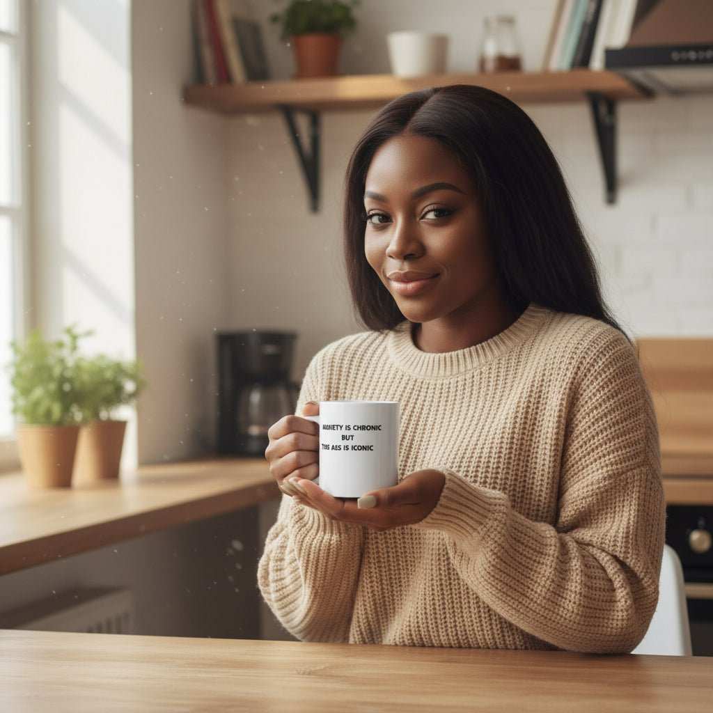 My Anxiety Is Chronic But This Ass Is Iconic 11oz Mug – Funny Bold Coffee Cup Gift - WJMAPPAREL.COM