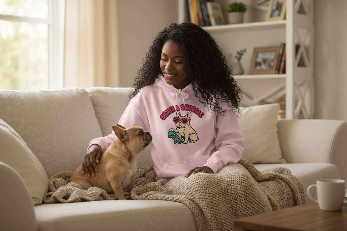 Skate & Snuggle Hoodie – Cute Skater Sweatshirt Gift - WJMAPPAREL.COM