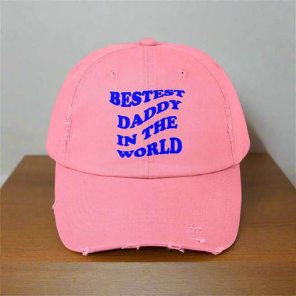 Bestest Daddy In The World Blue Dad Hat – Father’s Day Cap Gift - WJMAPPAREL.COM