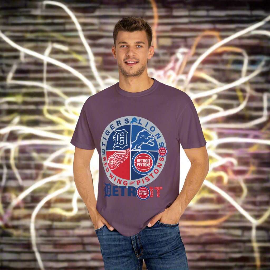 Detroit Sports 4 Team T-Shirt – Detroit Fan Gift Tee for True Supporters - WJMAPPAREL.COM