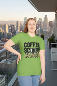 Funny Nurse T-Shirt – “Coffee Scrubs Chaos” Gift for Nurses Birthday or Christmas - WJMAPPAREL.COM
