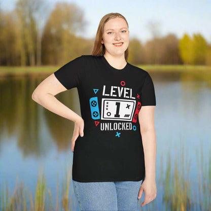 Level 1 Unlocked T-Shirt – Gamer Birthday Graphic Tee Gift - WJMAPPAREL.COM