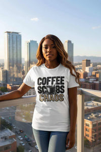 Funny Nurse T-Shirt – “Coffee Scrubs Chaos” Gift for Nurses Birthday or Christmas - WJMAPPAREL.COM
