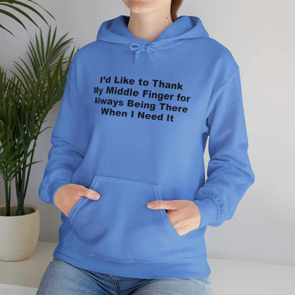 Middle Finger “Being There” Hoodie – Funny Sarcastic Graphic Hoodie Gift - WJMAPPAREL.COM
