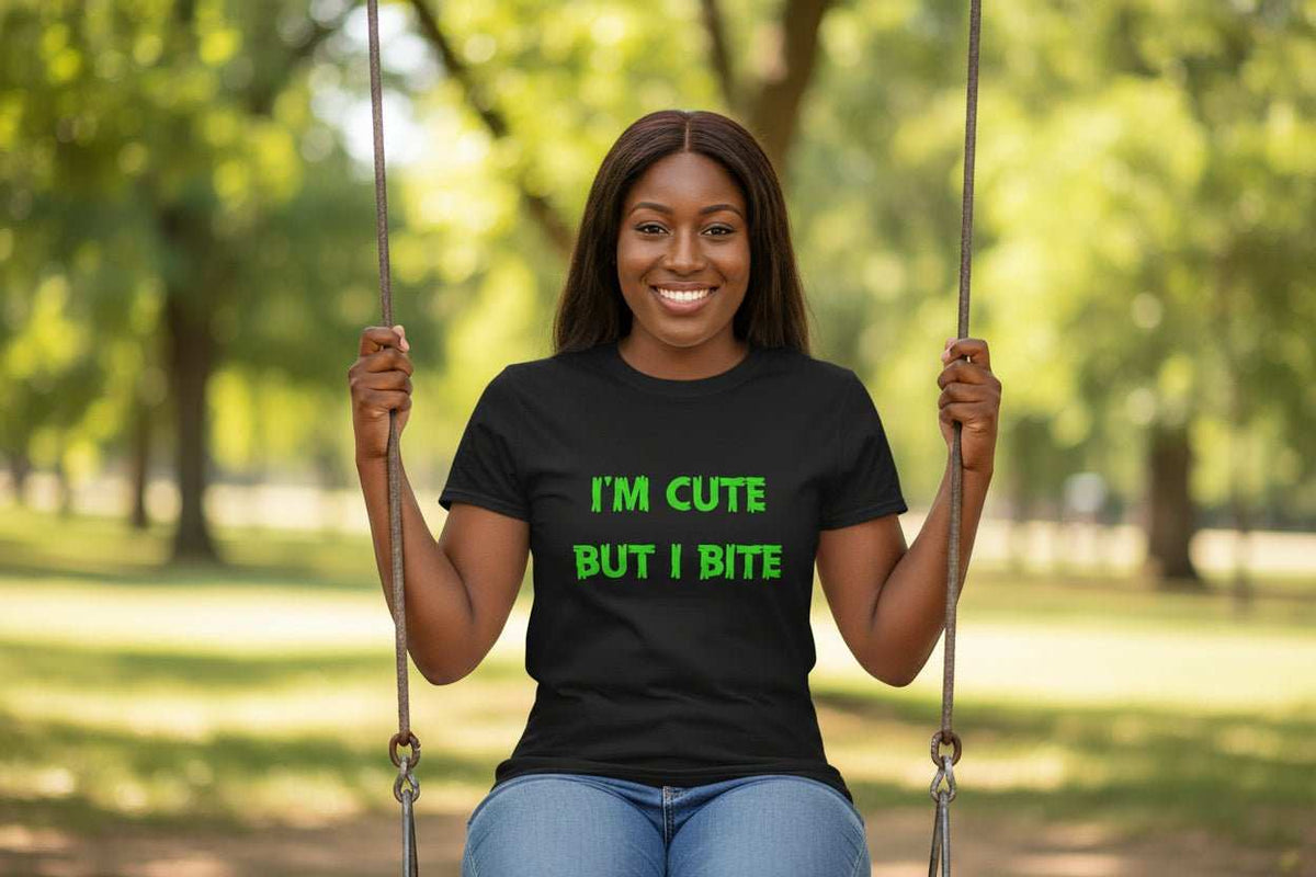 Cute But I Bite T-Shirt – Funny Sassy Graphic Tee Gift - WJMAPPAREL.COM