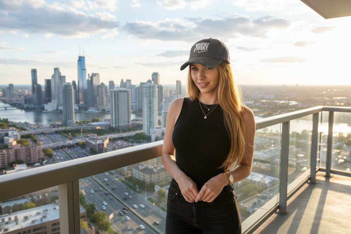 Whiskey Makes Me Frisky Hat – Funny Drinking Distressed Baseball Cap Gift - WJMAPPAREL.COM