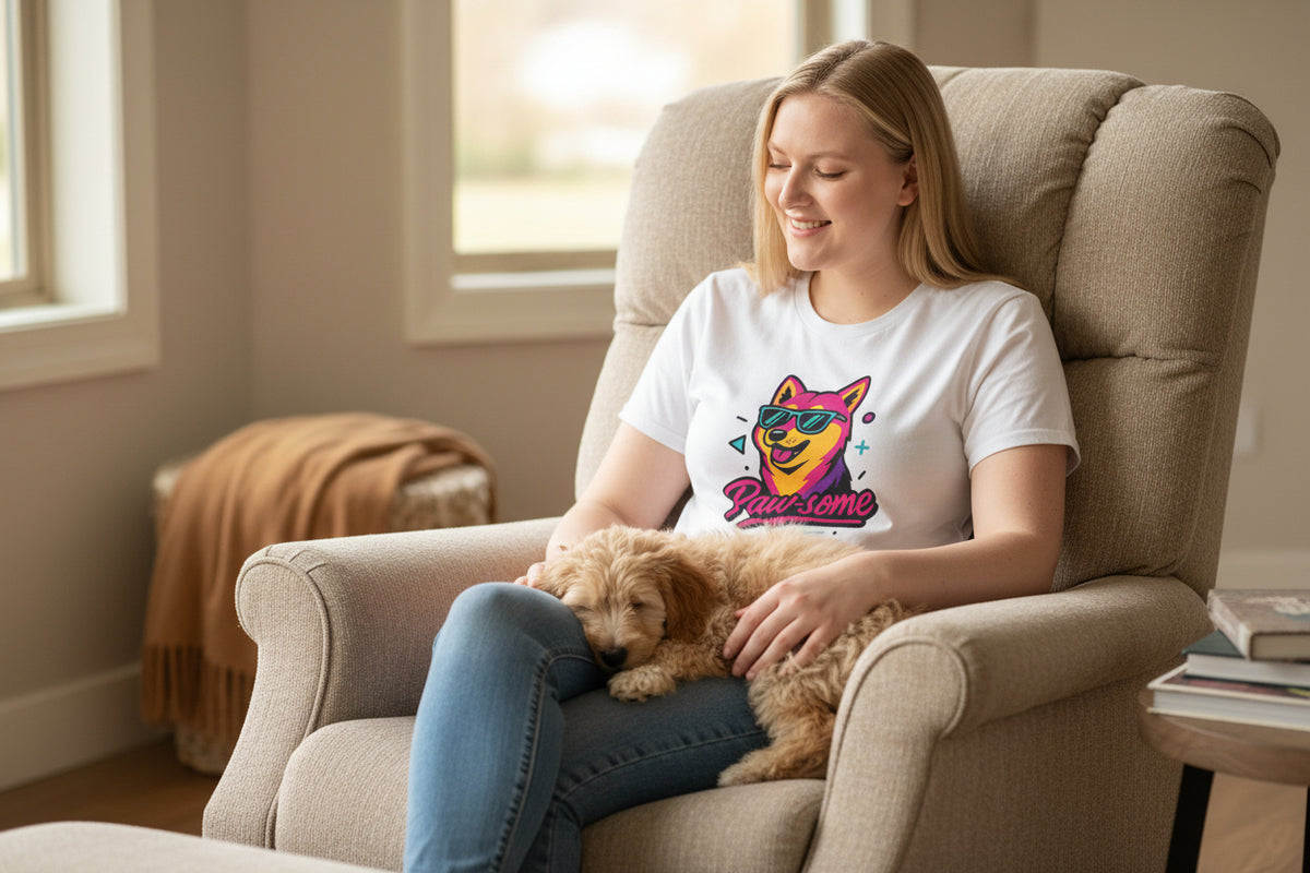 Paw-some Neon Dog T-Shirt