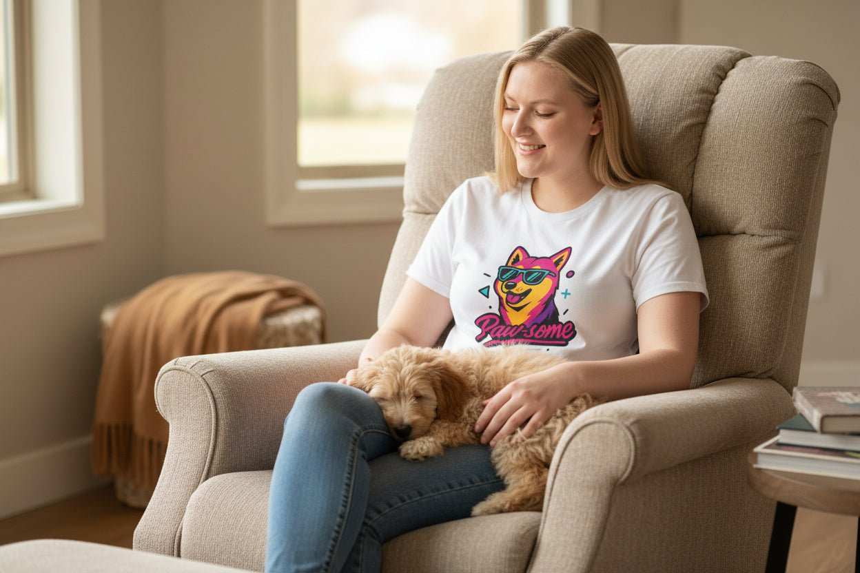 Paw-Some Neon Dog T-Shirt with vibrant neon dog graphic for dog lovers and pet enthusiasts