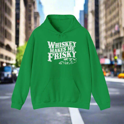 Whiskey Makes Me Frisky Hoodie – Funny Drinking Humor Sweatshirt Gift - WJMAPPAREL.COM