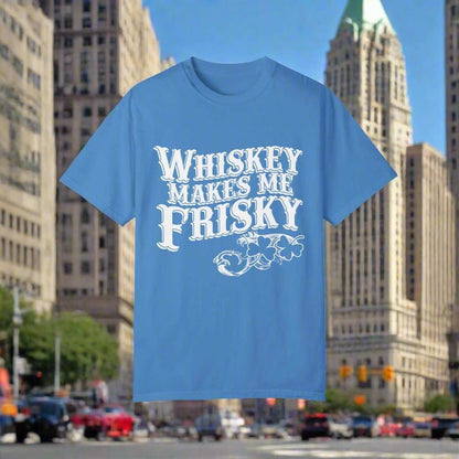 Whiskey Makes Me Frisky T-Shirt – Funny Drinking Humor Graphic Tee Gift - WJMAPPAREL.COM