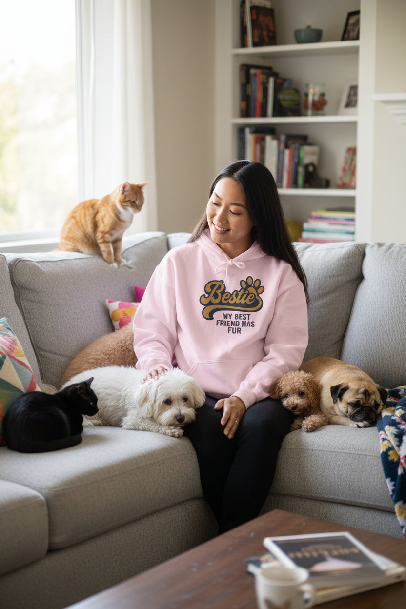 Bestie Fur Friend Hoodie