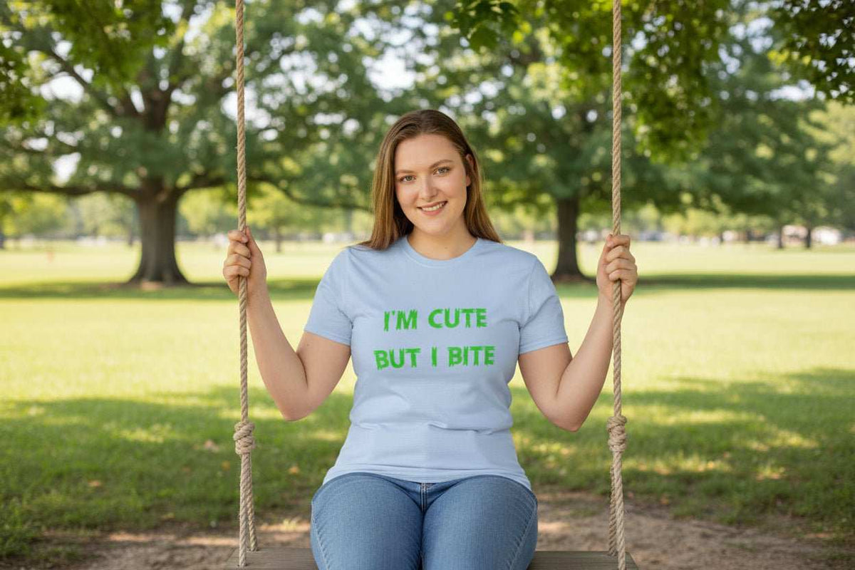 Cute But I Bite T-Shirt – Funny Sassy Graphic Tee Gift - WJMAPPAREL.COM