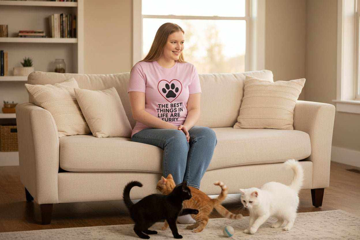 Best Things in Life Are Furry T-Shirt – Funny Dog & Cat Lover Gift Tee - WJMAPPAREL.COM