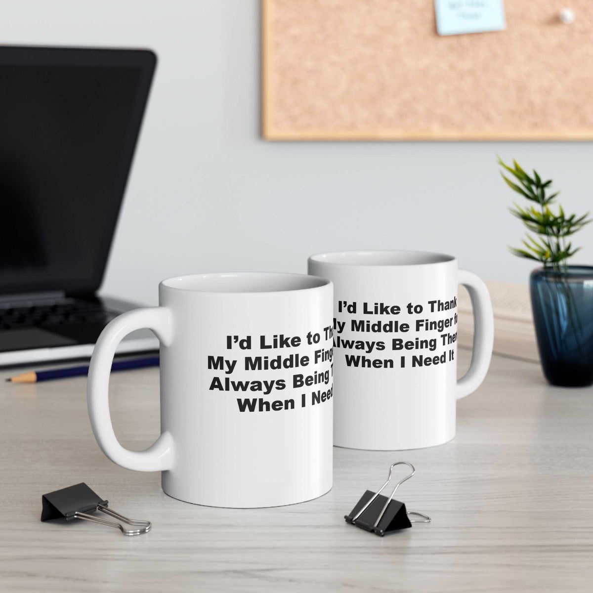 Middle Finger “Being There” 11oz Mug – Funny Sarcastic Coffee Mug Gift - WJMAPPAREL.COM