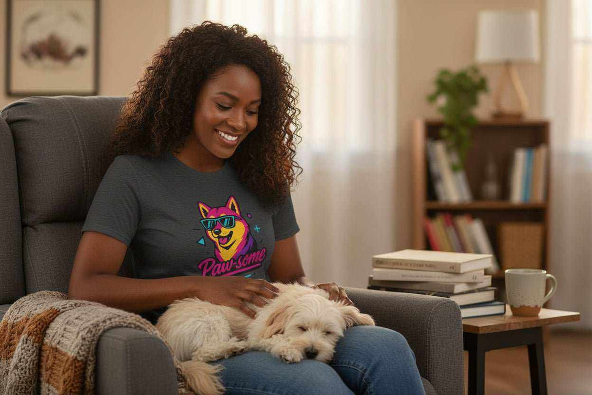 Paw-Some Neon Dog T-Shirt with vibrant neon dog graphic for dog lovers and pet enthusiasts
