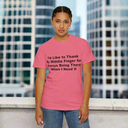 Middle Finger “Being There” T-Shirt – Funny Sarcastic Graphic Tee Gift - WJMAPPAREL.COM