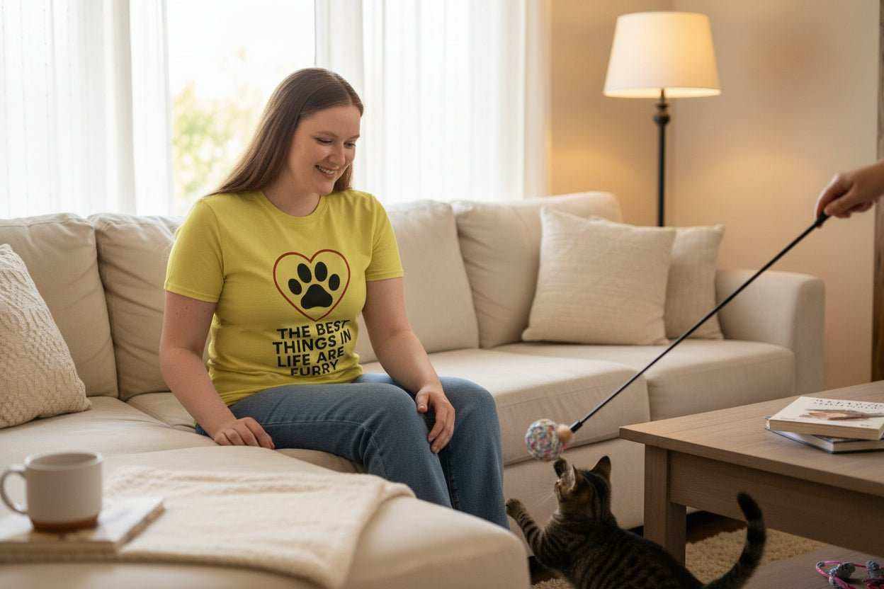 Best Things in Life Are Furry T-Shirt – Funny Dog & Cat Lover Gift Tee - WJMAPPAREL.COM
