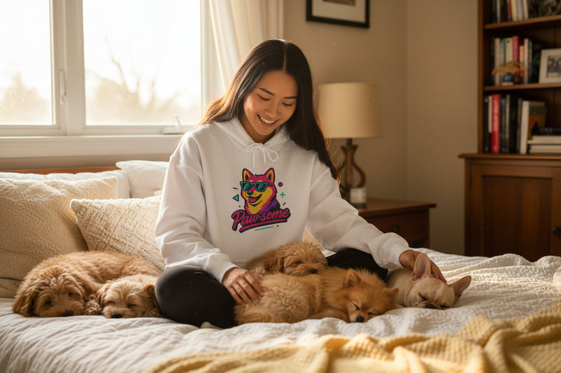 Paw-some Neon Dog Hoodie