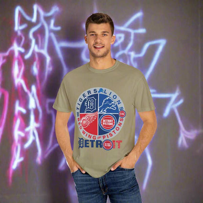 Detroit Sports 4 Team T-Shirt – Detroit Fan Gift Tee for True Supporters - WJMAPPAREL.COM