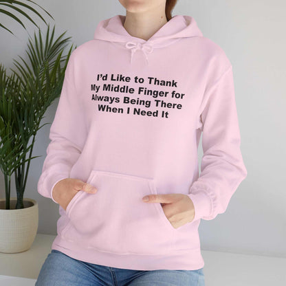 Middle Finger “Being There” Hoodie – Funny Sarcastic Graphic Hoodie Gift - WJMAPPAREL.COM