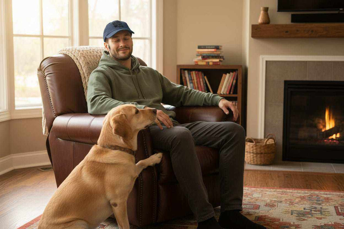 Funny Dog Owner Hat – “This Human Belongs To My Dog” Distressed Baseball Cap Gift for Dog Moms & Dog Dads - WJMAPPAREL.COM