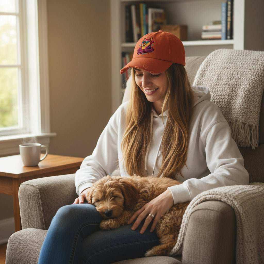 Paw - Some Neon Dog Hat – Funny Dog Lover Distressed Baseball Cap Gift - WJMAPPAREL.COM