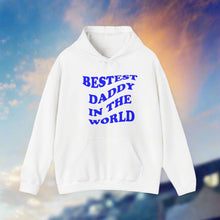 Bestest Daddy In The World B  hooded sweatshirt features a classic pul