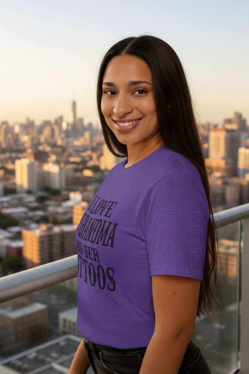 Funny Grandma T-Shirt – “Love Grandma And Her Tattoos” Gift for Mother’s Day or Birthday - WJMAPPAREL.COM