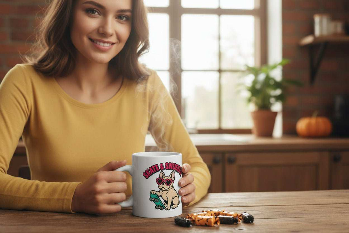 Skate & Snuggle 11oz Mug – Cute Skater Coffee Cup Gift - WJMAPPAREL.COM