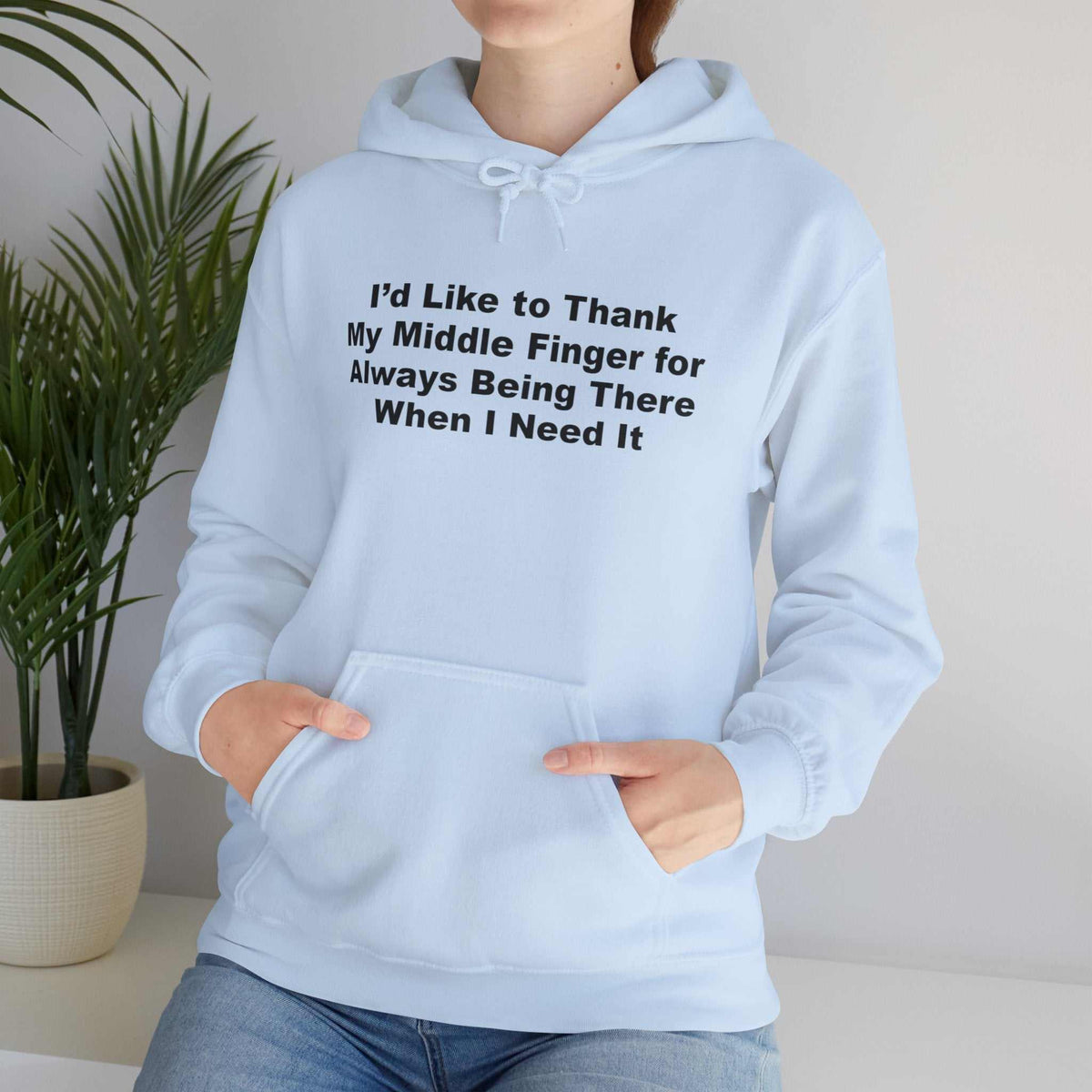 Middle Finger “Being There” Hoodie – Funny Sarcastic Graphic Hoodie Gift - WJMAPPAREL.COM