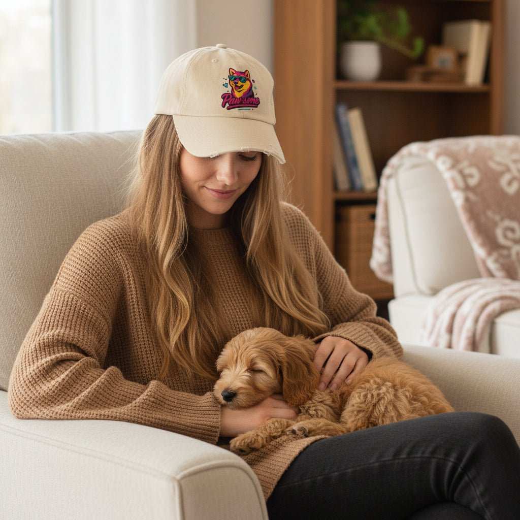 Paw - Some Neon Dog Hat – Funny Dog Lover Distressed Baseball Cap Gift - WJMAPPAREL.COM