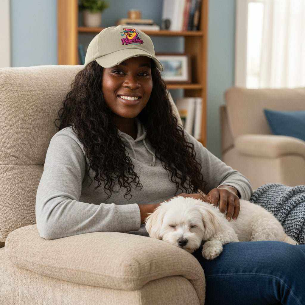 Paw - Some Neon Dog Hat – Funny Dog Lover Distressed Baseball Cap Gift - WJMAPPAREL.COM