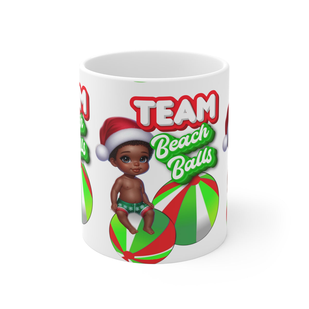 "Team Beach Balls" Christmas Baby Design 11oz
