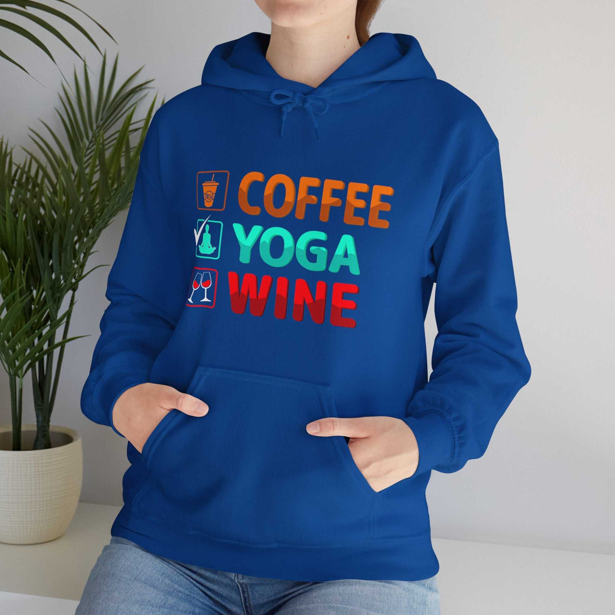 Coffee Yoga Wine Hoodie – Funny Lifestyle Sweatshirt Gift for Women - WJMAPPAREL.COM