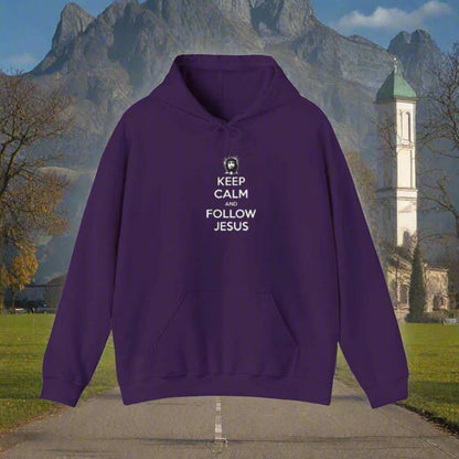 Keep Calm Follow Jesus Hoodie – Christian Faith Graphic Sweatshirt Gift - WJMAPPAREL.COM