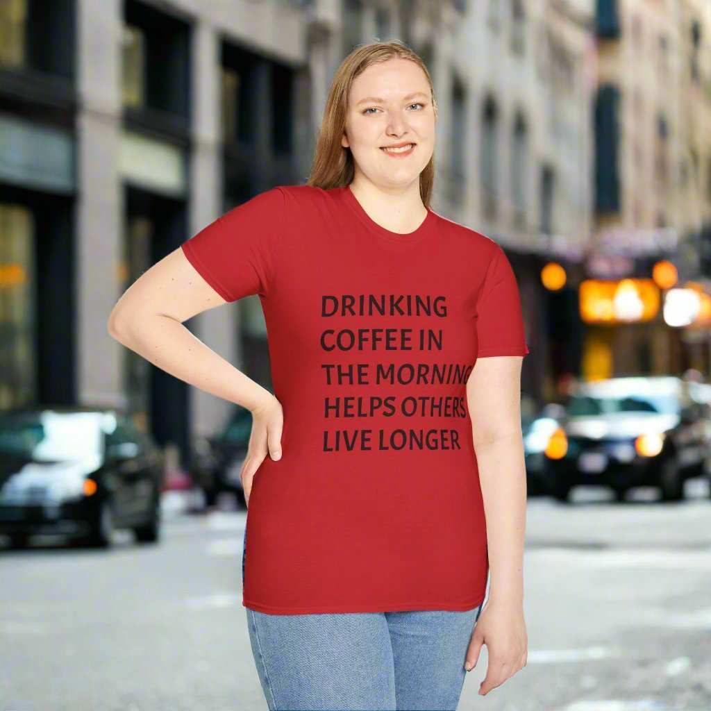 Drinking Coffee In The Morning T-Shirt – Funny Coffee Graphic Tee Gift - WJMAPPAREL.COM