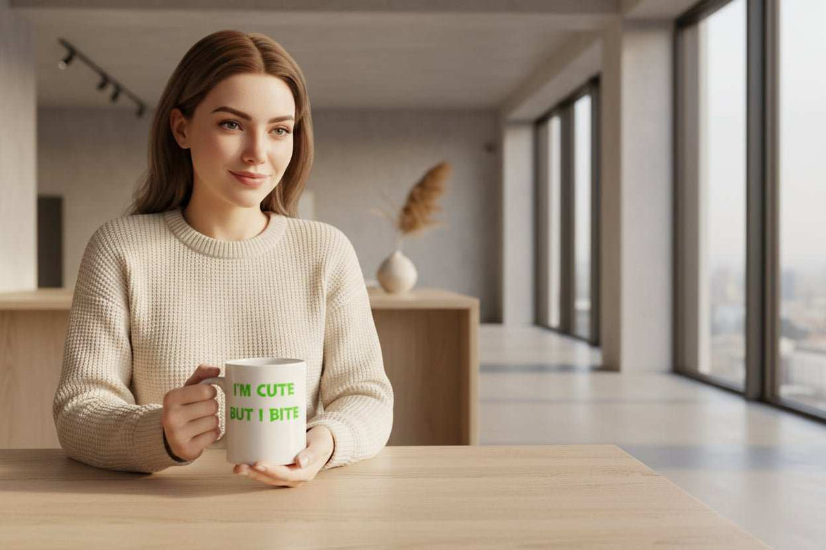 Cute But I Bite 11oz Mug – Funny Sassy Statement Coffee Cup Gift - WJMAPPAREL.COM
